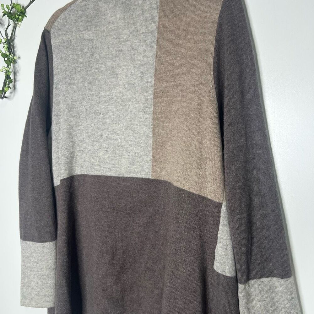 Charter Club Luxury Cashmere Sweater Long Cardigan Taupe Tan Gray Sz Large - Picture 8 of 8